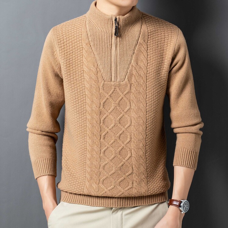 Por que o suéter de lã Merino com meio zíper é essencial no seu guarda-roupa