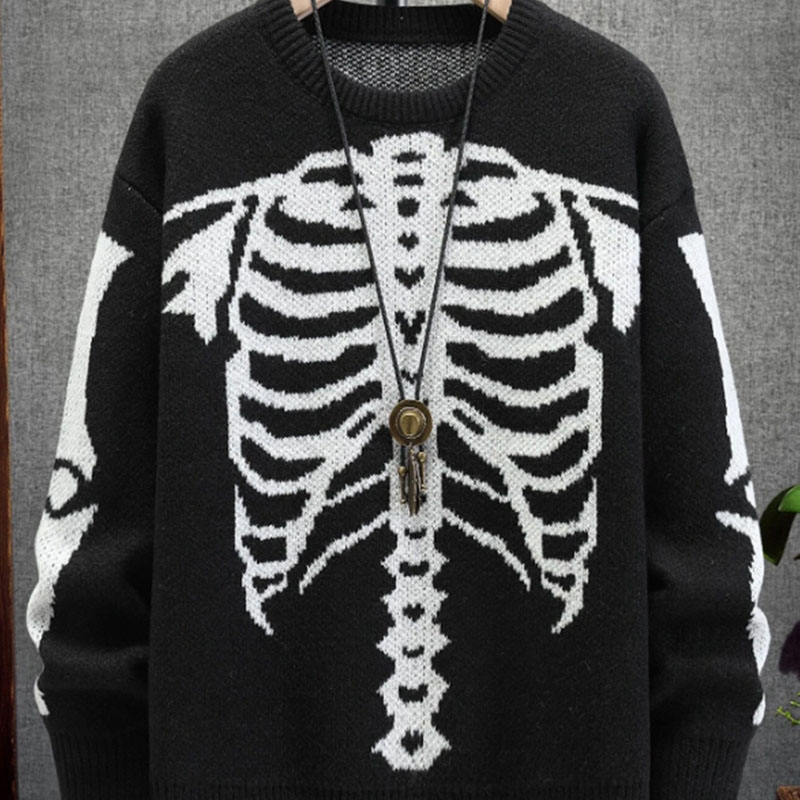 Skulls de Halloween Crew pescoço masculino