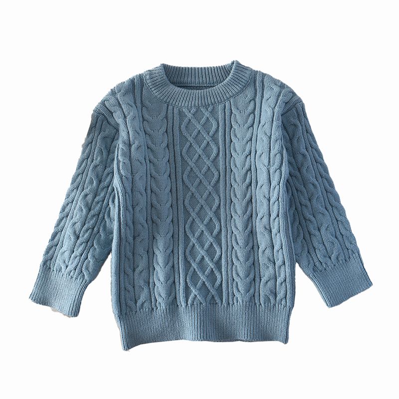 Suéter infantil de tripulação Jacquard de malha
