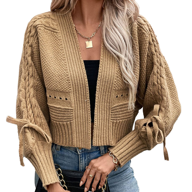 Mulheres Cardigan Knit Sweater